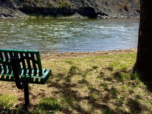 bench-river